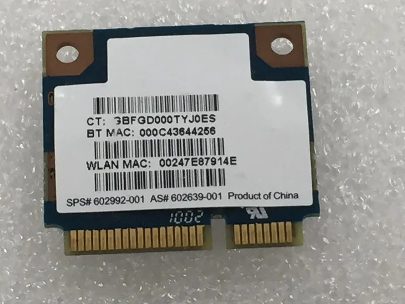 For Ralink RT3090BC4 RT3090 802.11n For Bluetooth 3.0 Half Mini Card For HP SPS 602992-001 300Mbps Wholesale