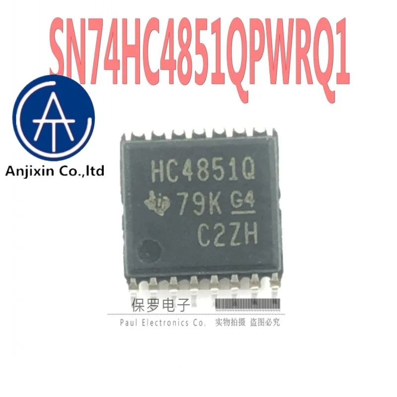 Interruptor analógico original SN74HC4851QPWRQ1, pantalla de seda, 100%, TSSOP-16, 10 Uds.