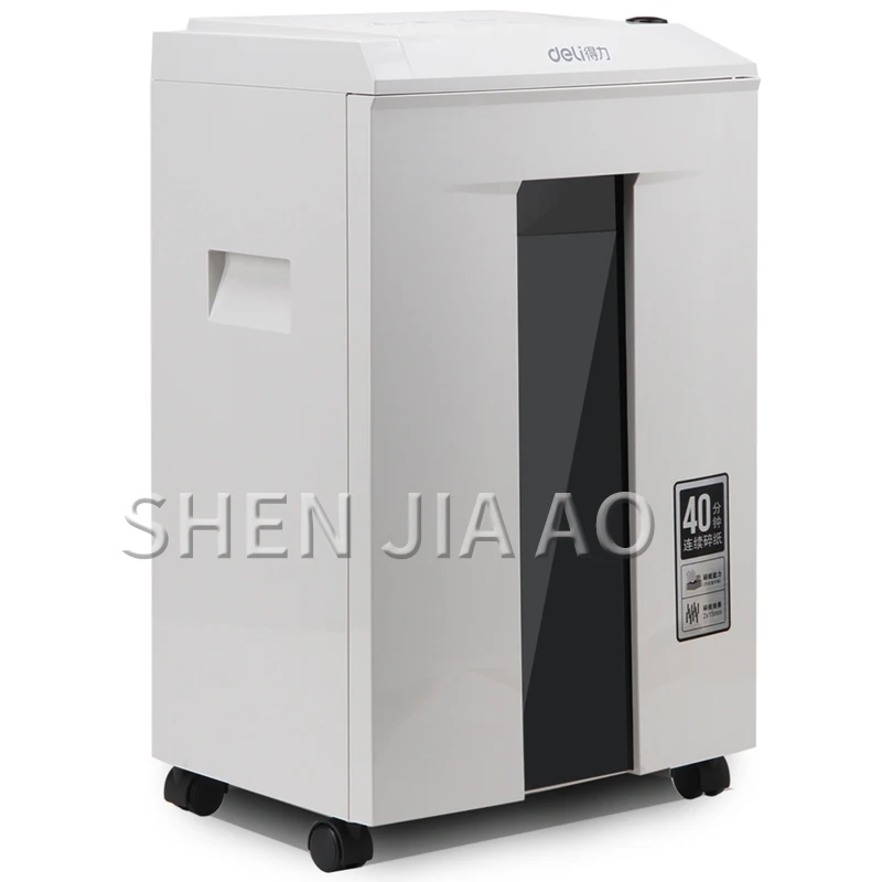 20L Electric Shredder 2*12mm High Power 5 Level Secret Continuous 40 Minutes Work Office Home Paper Grinder Crusher Destroyer
