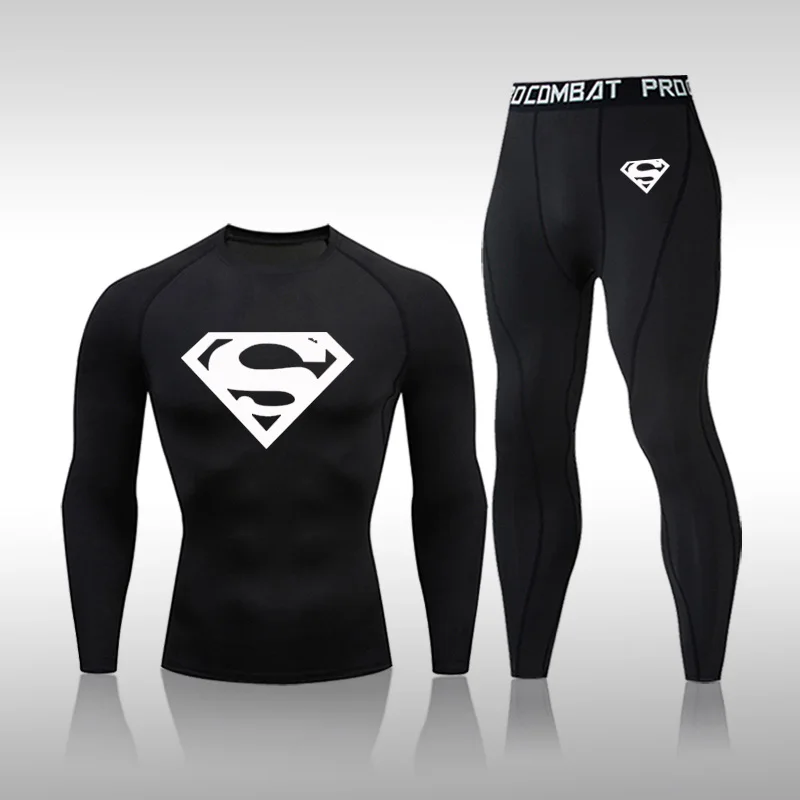 Running Sports Compression T-shirt Pants Suit Men's Jogging Suit Sportswear Suit Gym Fitness Training Leggings Sportswear