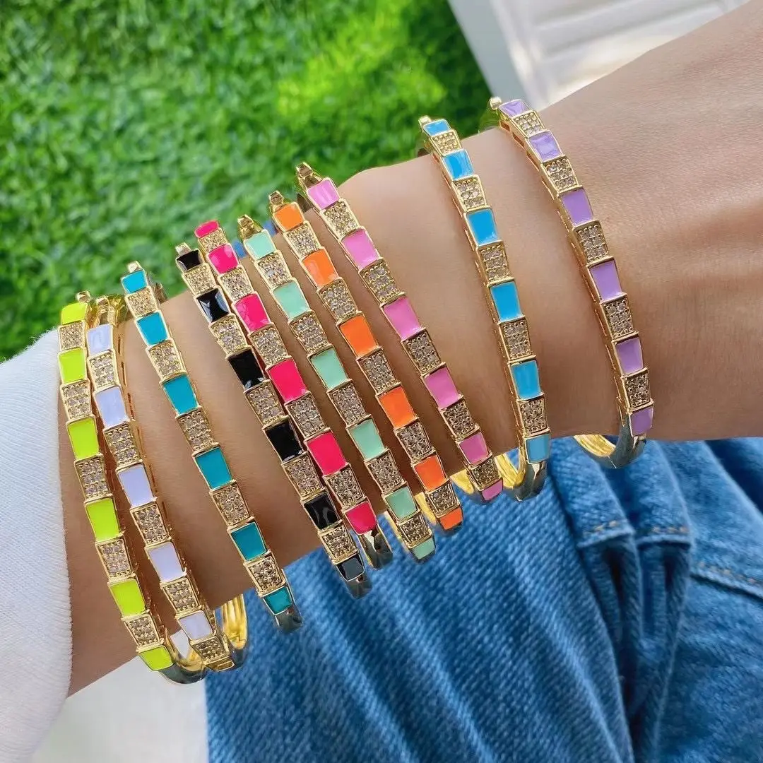 

3 шт., Новое поступление, модные очаровательные эмалевые блестящие эмалевые металлические циркониевые камни, дизайнерские ювелирные изделия