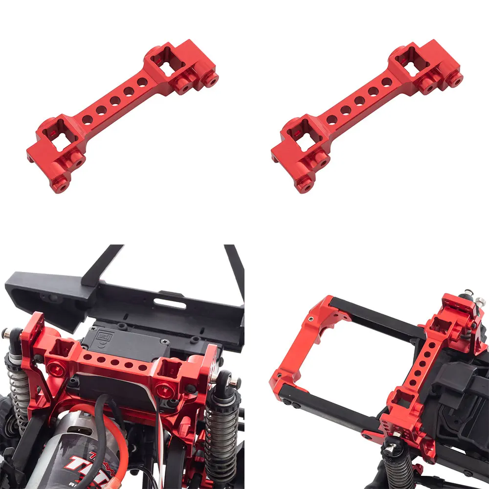 TRX-4 Aluminum Alloy Bumper Mount Servo Stand Motor Heat Sink Base Gearbox Mount Base for 1/10 RC Crawler TRX4 Defender