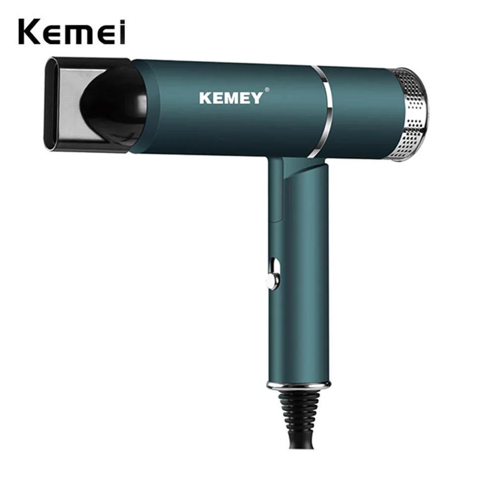 Kemei 9825 Hair Dryer 1000W Professional Blow Dryer Fast Drying for Hair Care T-shape Foldable Portable for Home Travel Student