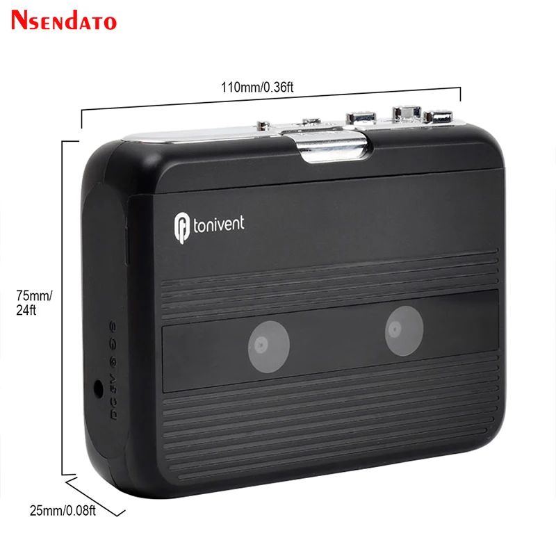 Registratore e lettore di cassette Bluetooth Lettori di cassette autonomo portatili Radio FM con funzione di inversione automatica Lettore Bluetooth