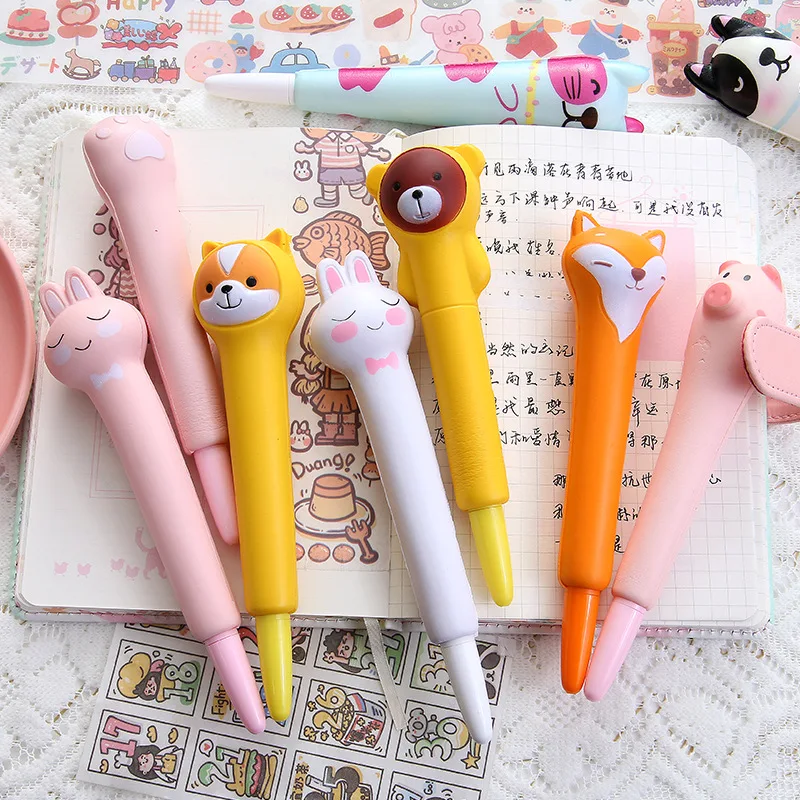 Squishy And Cute Gel Pen Kawaii School Supplies For Girls And Boys Gift For Kids Stress Relief Sponge Pens School Office Supply