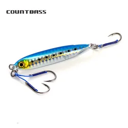 Countbass 3PCS 10g 15g 20g 30g 40g  Micro Cast Slim Slow Jig Shore Jigging Metal Lures for Seawater Fishing Live Fish Baits