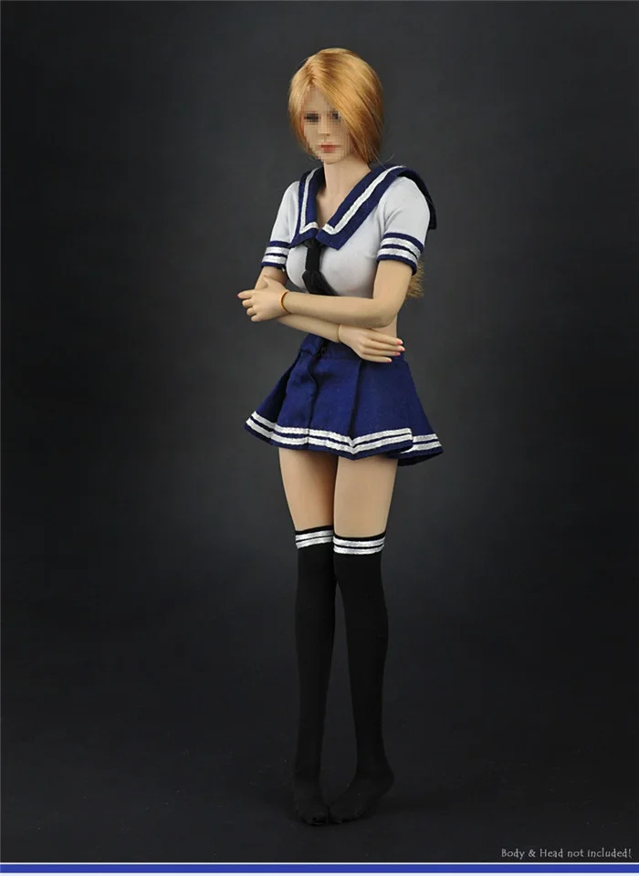 1/6 Scale Figures Clothes Accessories Student Sailor Suit For 12" Action Figure Doll Fits Seamless Body,No head & body A0559