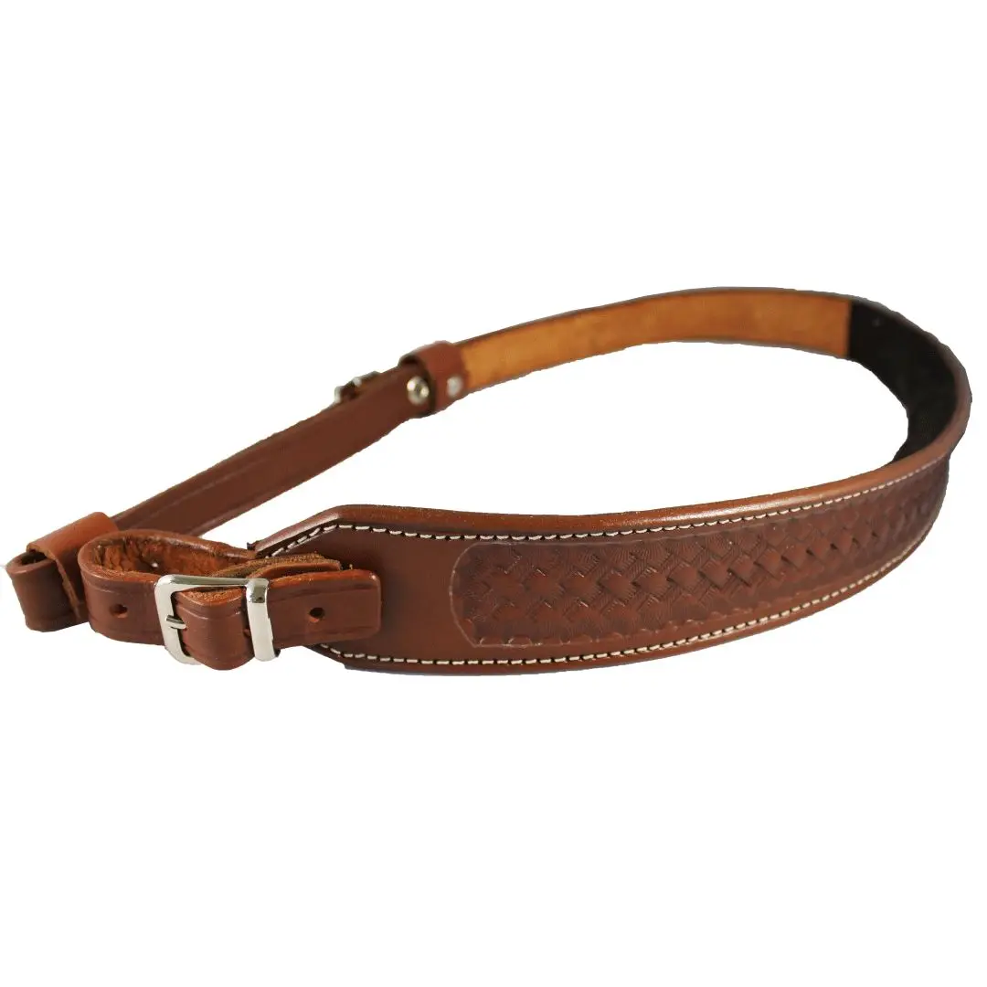 

YT HOBBY Padded Buckle Basket Wave Premium Top-Grain With Real Leather Adjustable Durable Rifle Sling Shotgun Strap