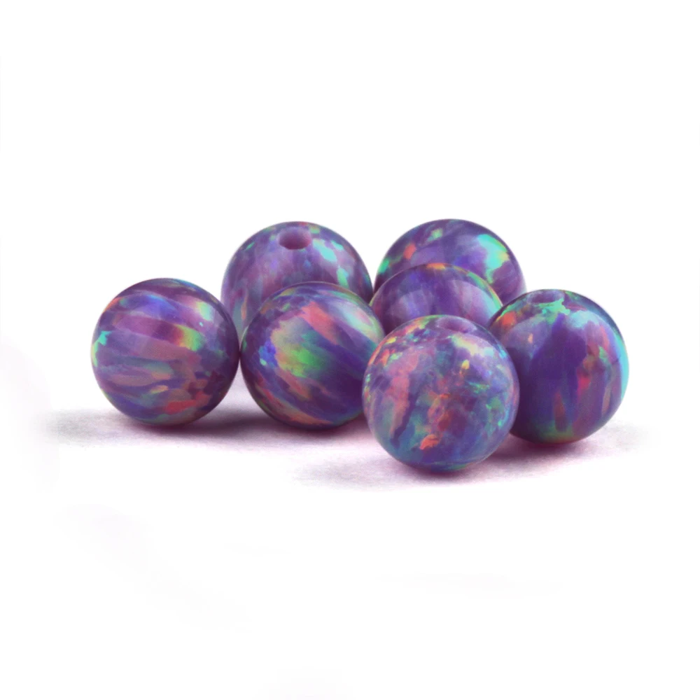 20/50pcs Purple Opal Beads for Jewelry Making 2mm-8mm Drill Hole Jewelry Loose Beads for Crafting