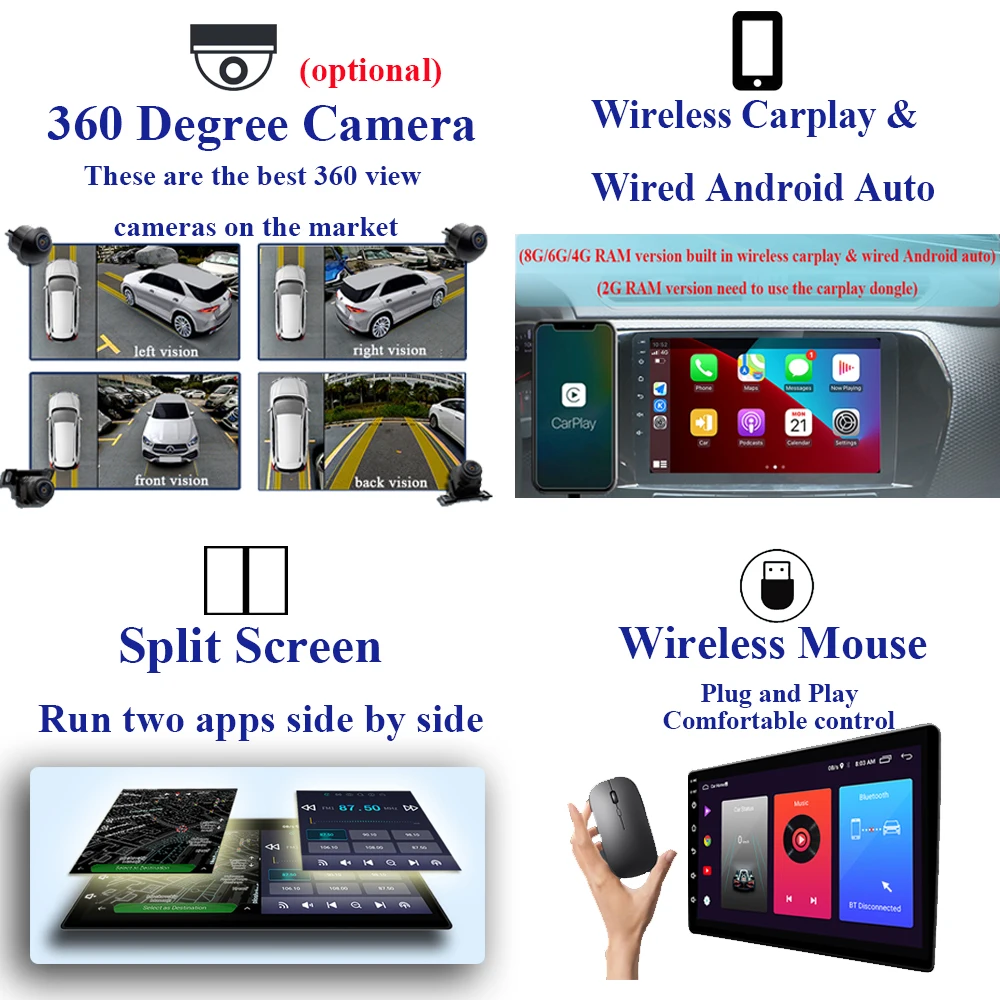 Android 12 untuk Kia Karnaval VQ 2006 - 2014 Navigasi Multimedia GPS Video Autoradio Player Mobil Stereo Carplay Monitor Radio