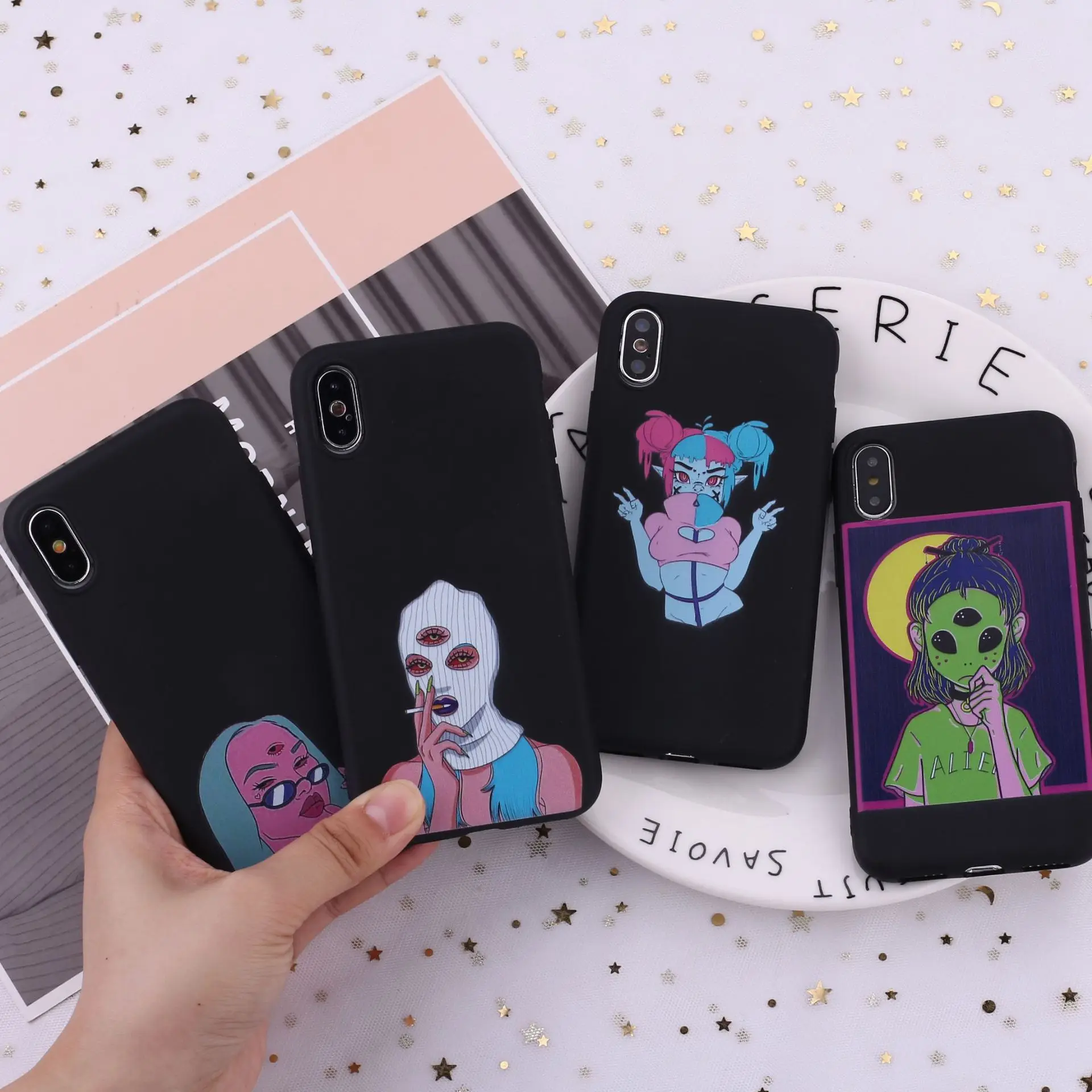 Third Eye Women Case for Apple iPhone XR 11 Pro Max Xs Max  7 8 Plus 6S Plus SE2020 Phone Case Odd Cartoon Case for iPhone XR