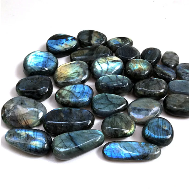 1pc Polished Natural Labradorite Crystal Random Color Grey Blue Stone Moonstone Aquarium Decor Ornament Home Decoration