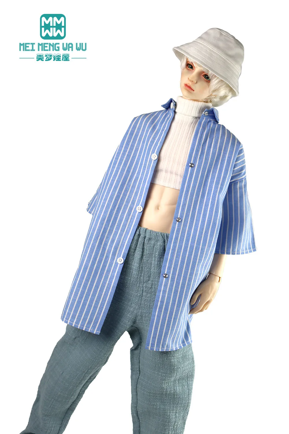 

Clothes for doll fits 68cm--75cm BJD uncle Spherical joint doll Fashion Striped shirts, T-shirts, sports pants