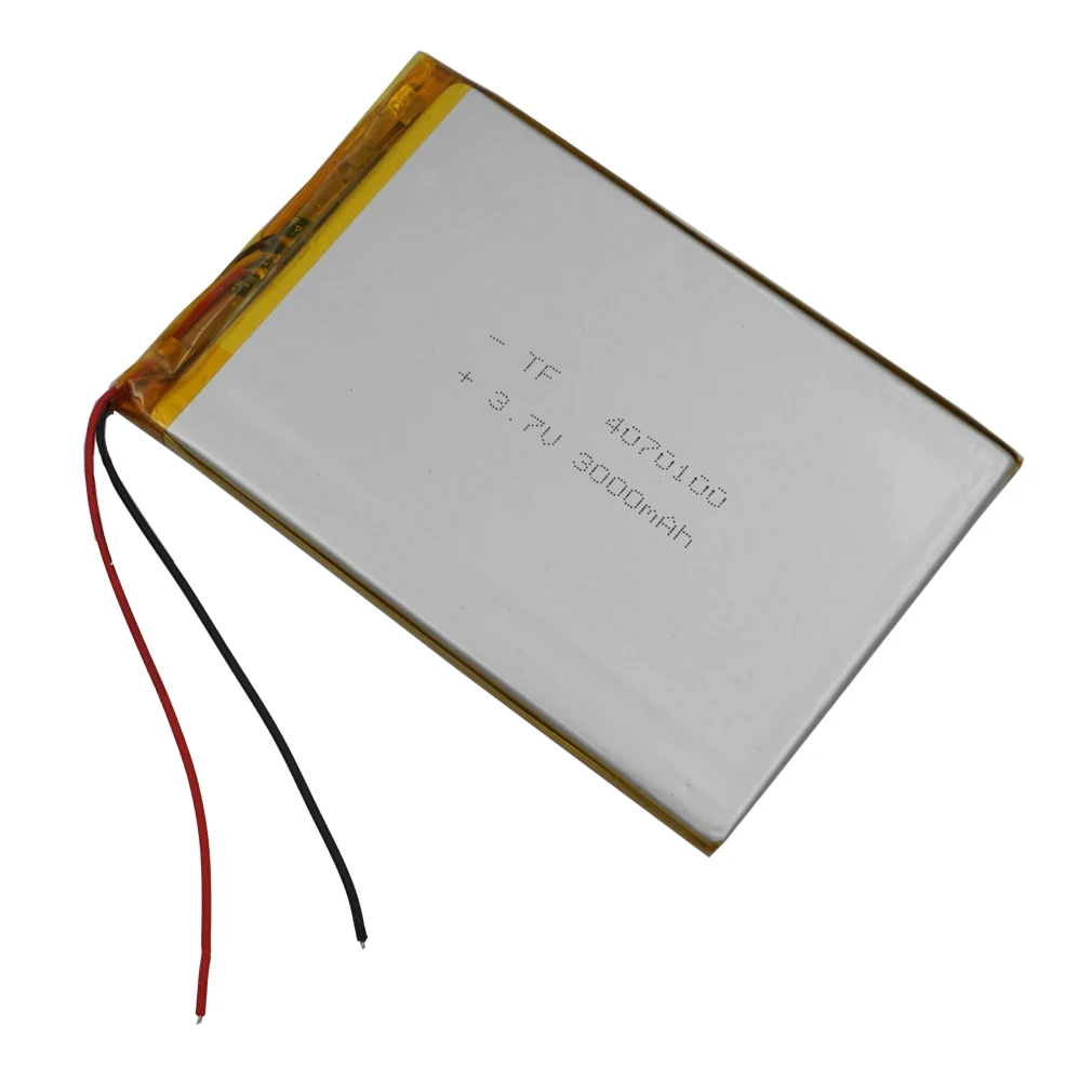 3.7V 3000mAh 11.1W Rechargeable Li-Polymer Li Lithium Battery 4070100 Lipo Pack For GPS Controller E-Book PAD MID Tablet PC