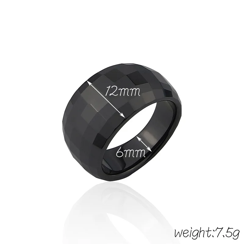 Beautiful Black And White Arc Tangent Plane Ceramic Rings For Women Top Quality Jewelry Ring Anniversary Gift Wholesale