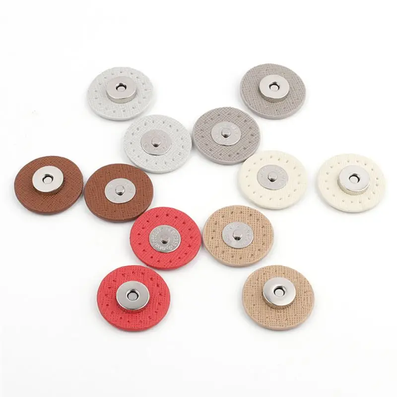 Circle Sew-on Magnetic Button Bag Wallet Clasp Snaps Metal Fastener Sewing Craft DIY Patchwork Lock Replacement Accessories