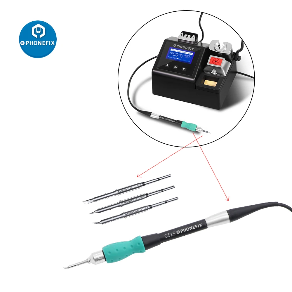 PHONEFIX Pointe de fer à souder série C115 pour JBC NT115-A CharacterHandle JBC NASE-C Sugon T36 T3602 Prision Station de soudage Outils