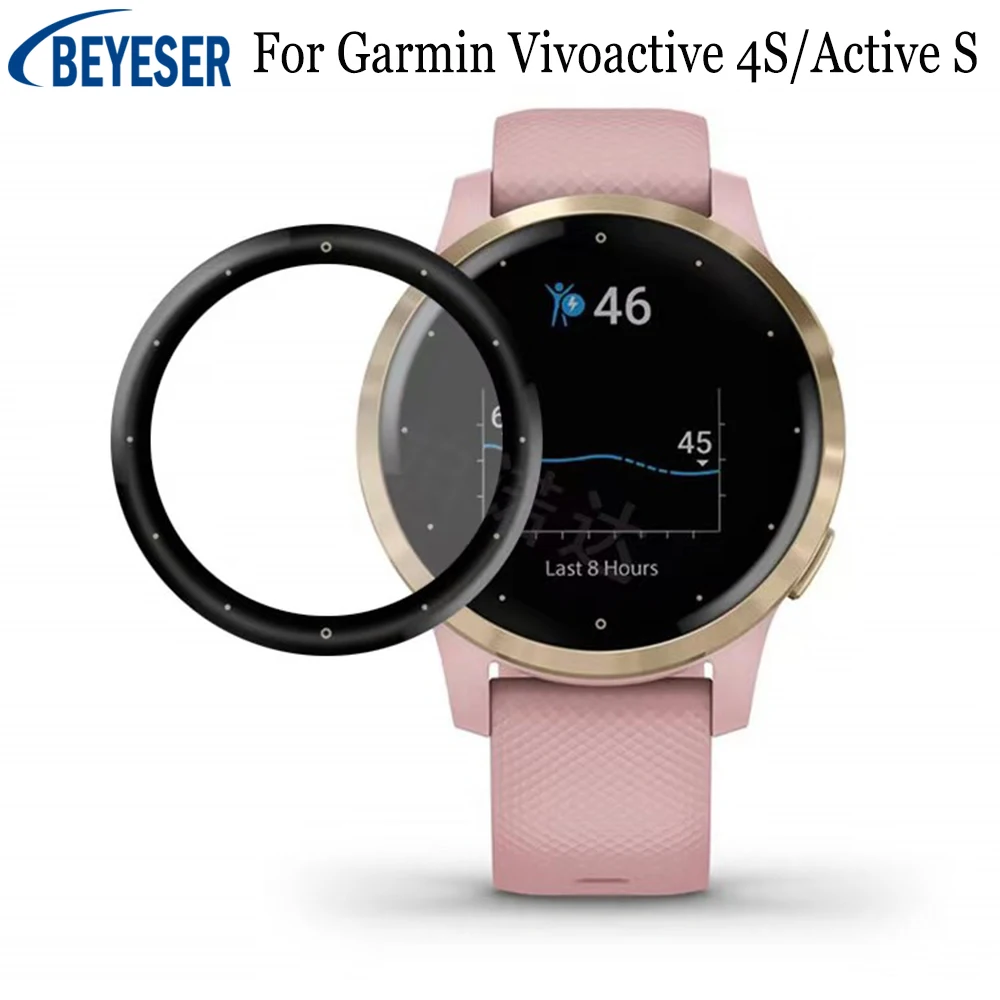 

Scratch Proof Clear 3D Curved Edge Film For Garmin Vivoactive 4S Active S watch Easy to Install Full Cover Screen Protector Film