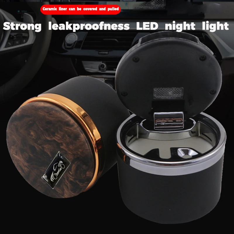 Ashtray For Car Auto Home Creative With Led Light House Trash Can In The Accessories Interior Original Lid Smokeless Super