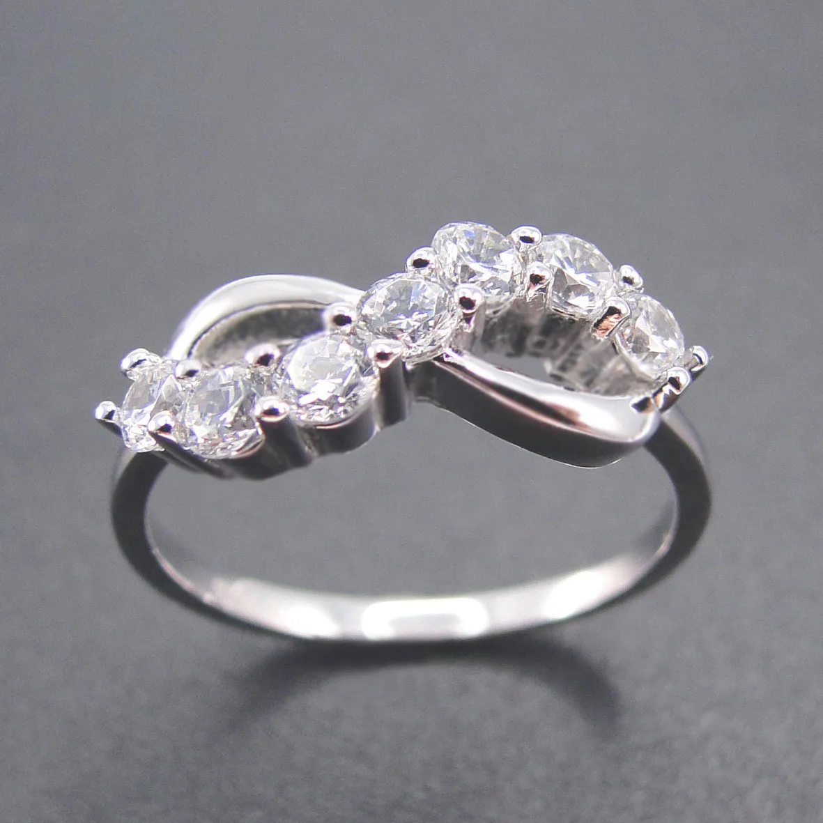 

Rhodium Plated Brass With Cubic Zirconia Ring