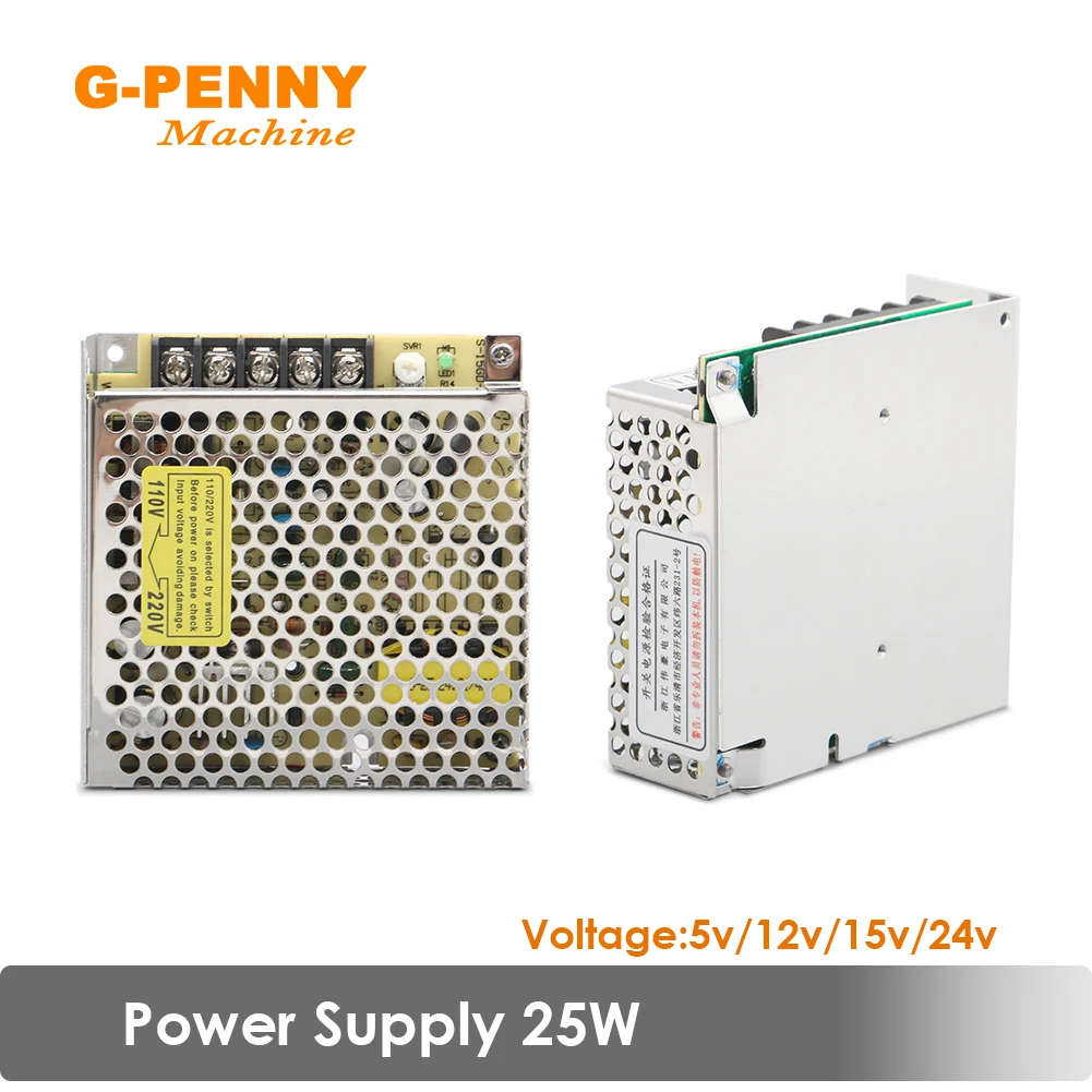 DC Power Supply 25W Input 90～132VAC/180～264VAC Output 5/12/15/24V dc power supply switching