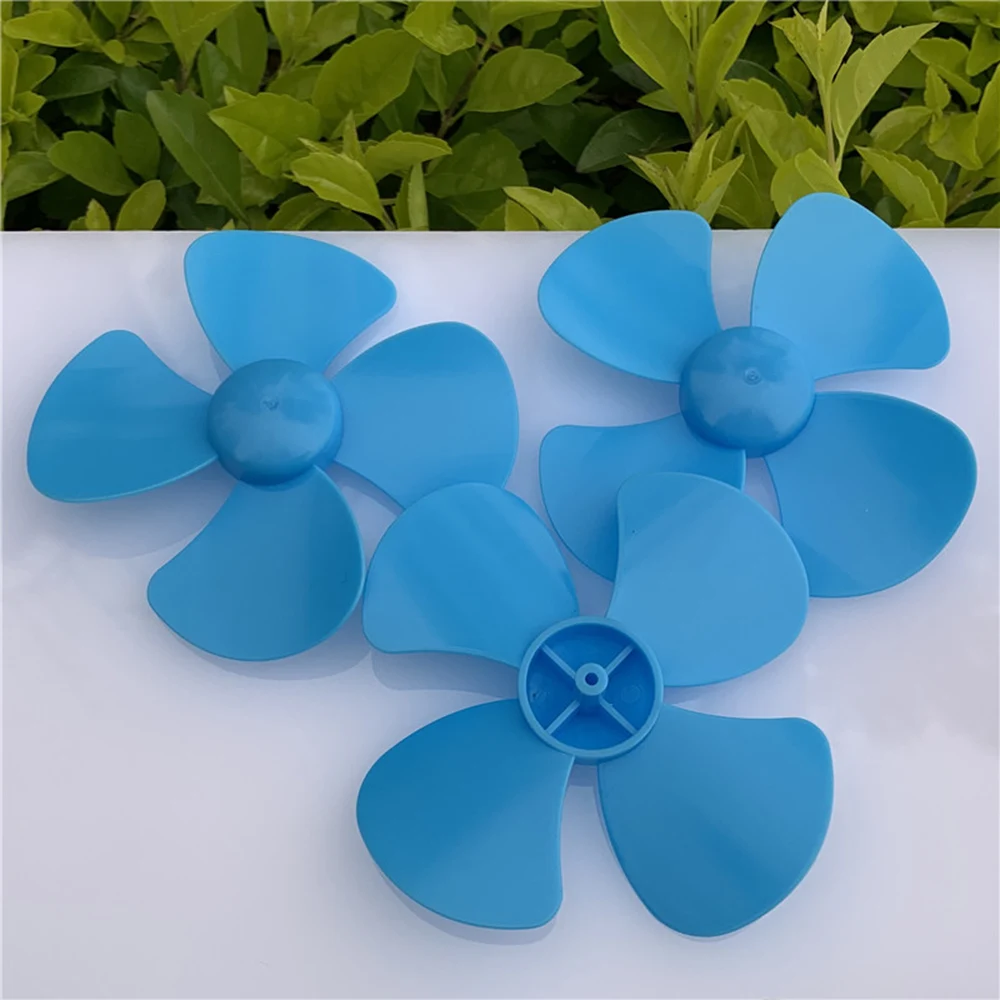 Mini 80mm Four-blade  Blue Propeller Fit for 2mm Motor Diameter Shaft Fan Blade Paddle Student Technology Handmade Accessories