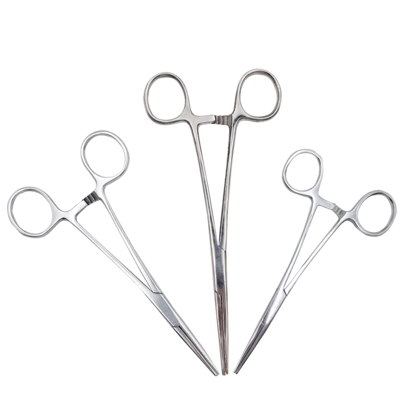 1Pc Straight Tips Stainless Steel Hemostatic Clamp Forceps Surgical Forceps Tool Hemostatic Forceps Pliers 14/16/18cm