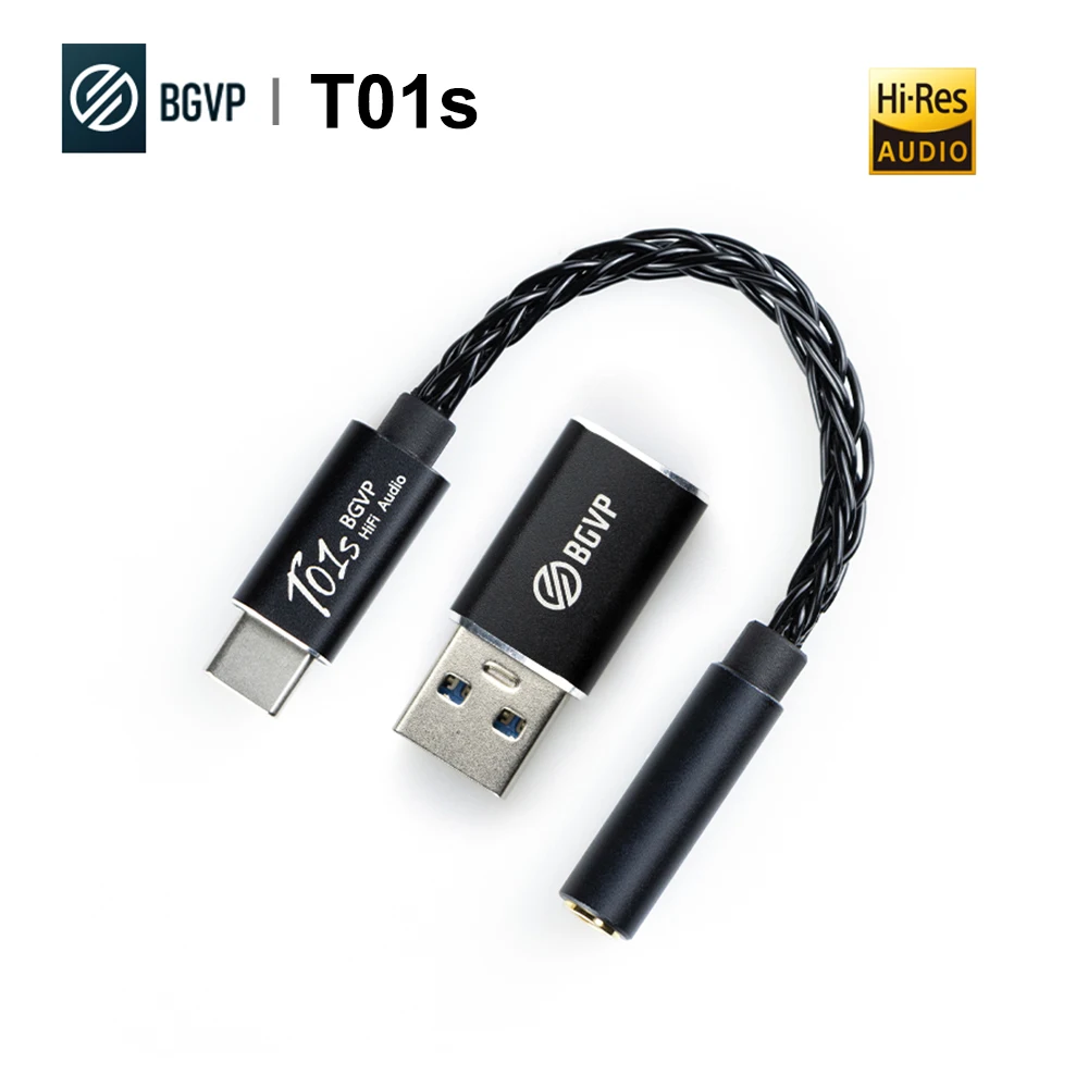 

Переходник BGVP T01s с USB-разъемом типа C/Lightning на 2,5/3,5/4,4 мм, аудиокабель высокого разрешения, усилитель для наушников для Android hidizs