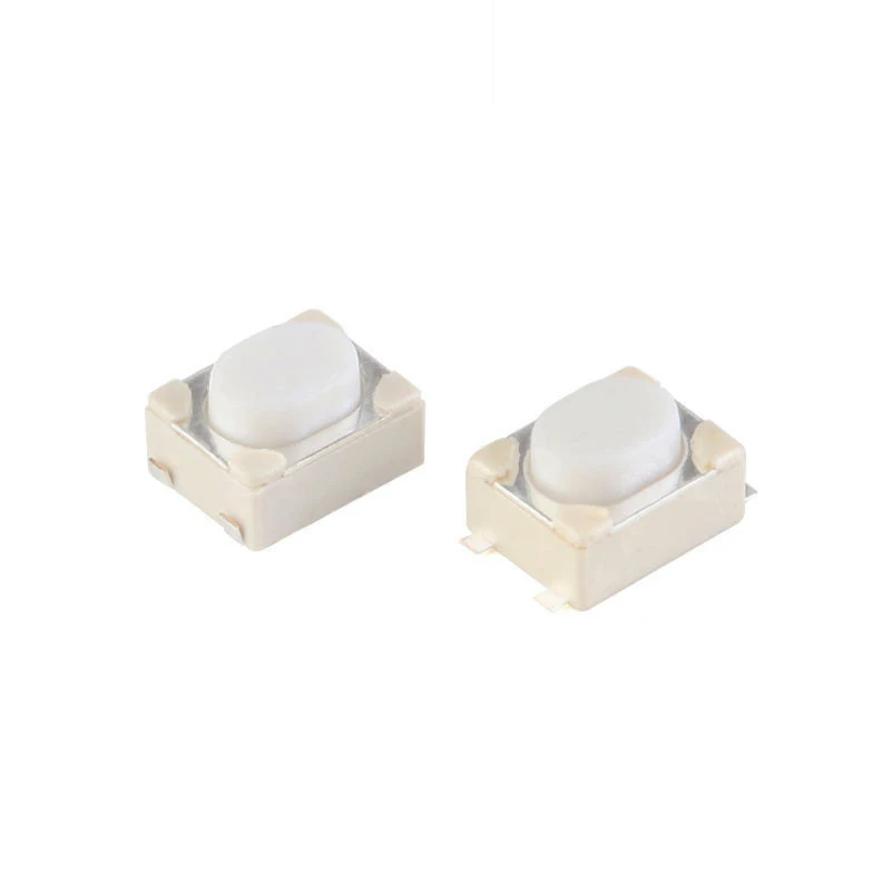 50PCS/LOT 3*4*2.5mm SMD Tact Switch 4 Pin Touch Micro Switch Push Button Switches 3x4x2.5H White Button Car Remote Key Button