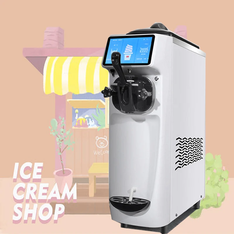 One Flavor Ice Cream Machine Desktop Mini Soft Ice Cream Machine 7 Days Free Of Cleaning