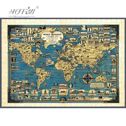 Michelangelo ahşap yap-boz 1000 1500 2000 parça dünya haritası kültürel özel çocuk eğitici oyuncak koleksiyon boyama dekor