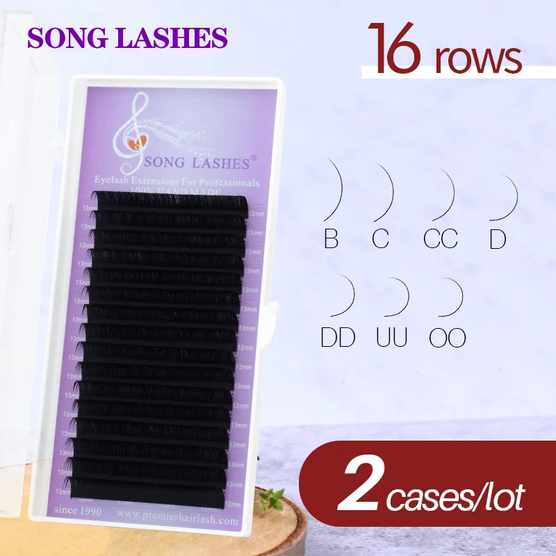 SONG LASHES  Eyelash Extensions for Salon and Professional Nature and Soft Thin Tip Pure Black   Easy Pick up