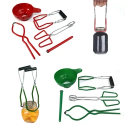 Kit sollevatore per barattoli per inscatolamento con impugnatura in acciaio inossidabile pinze per lattine Clip resistente al calore barattolo Anti-Clip portabottiglie in vetro