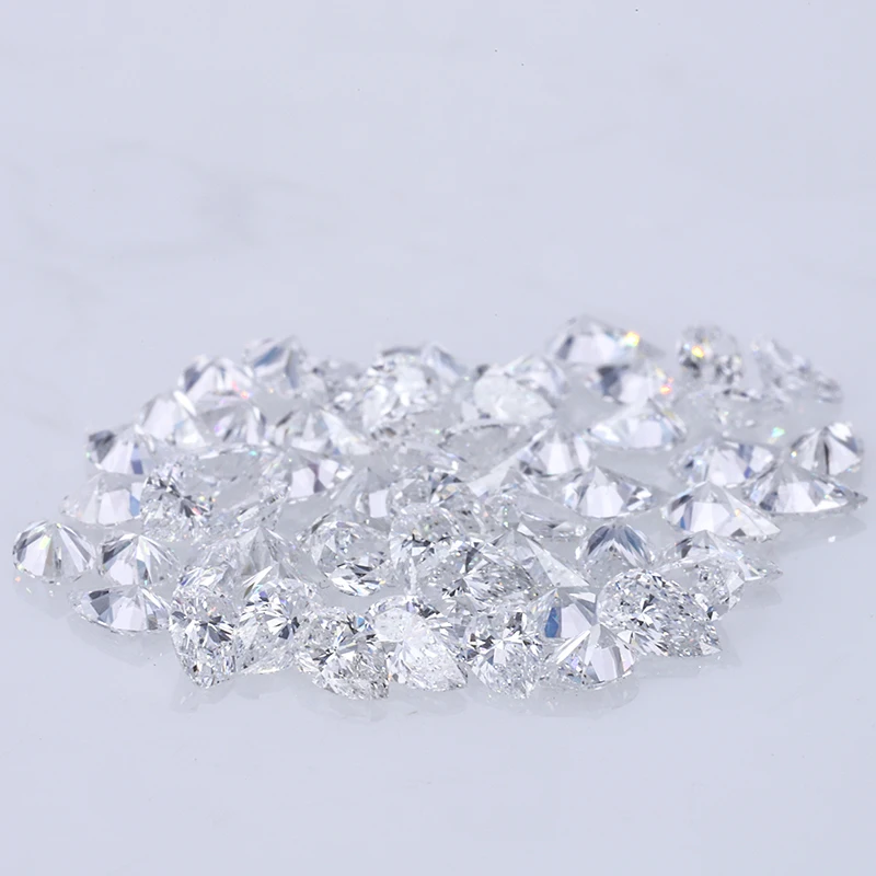 Lab Created Small Size Pear Cut DEF VS HPHT Lab Grown Diamond For Sale