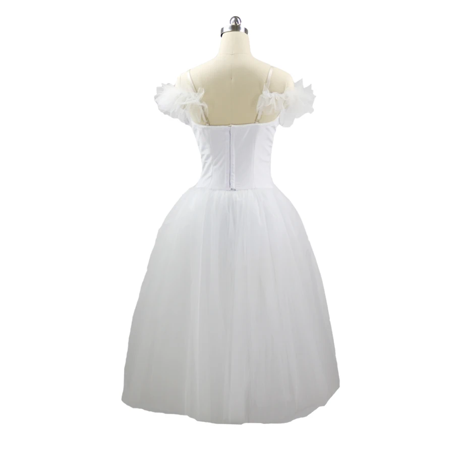 White Fairy Professional Ballet Long Tutu Women La Sylphide Romantic Ballet Tutu Dress Ballerina Dress for girl dance wearJNBL24