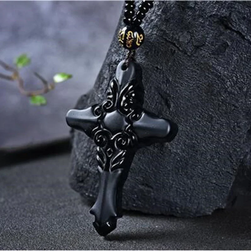 Natural Obsidian Eight kinds Bodhisattva Pendant Jewelry Lucky to ward off Evil Auspicious Amulet Pendant Jade Fine Jewelry