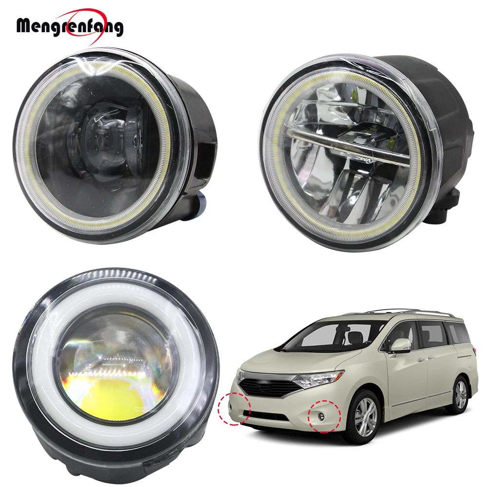 

2 Pieces Car Front Fog Light H11 LED Halo Ring Angel Eye DRL Daytime Running Light 12V For Nissan Quest 2011 2012 2013 2014