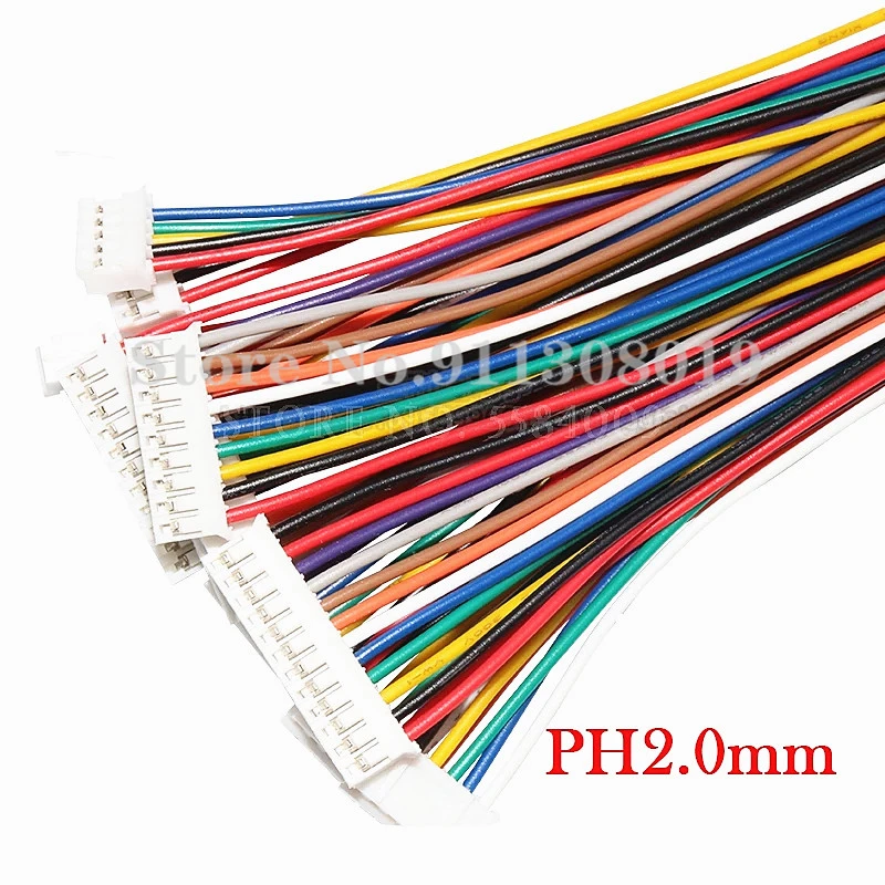 10PCS 1.0 1.25 1.5 2.0 2.54 SH/JST/ZH/PH/XH 1.0MM 1.25MM 1.5MM 2.0MM 2.54MM female plug connector with wire 2/3/4/5/6/7/8/10Pin