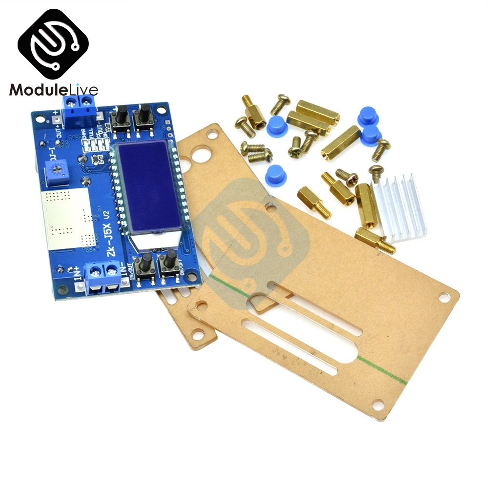 DC 6.5-36V to 1.2-32V 5A 75W CC CV  Step Down Buck Converter Power Supply Module Voltage Regulator Transformer Case Heatsink Diy
