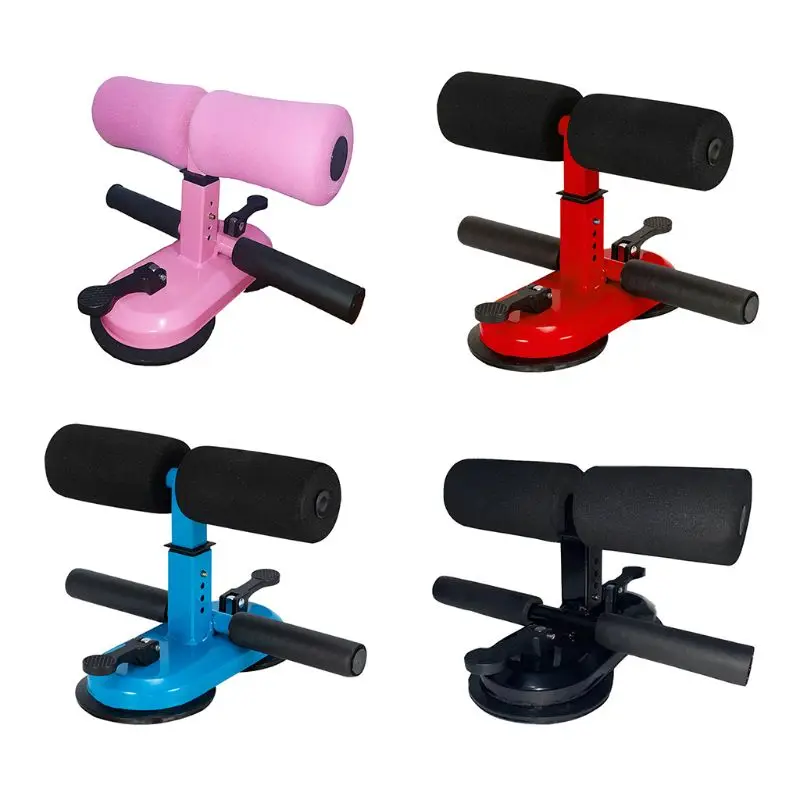 Sit Up Equipment Bar, Portable Adjustable Sit-up Situp Floor Bar Self-Suction Training Equipment with 2 Suction Cups