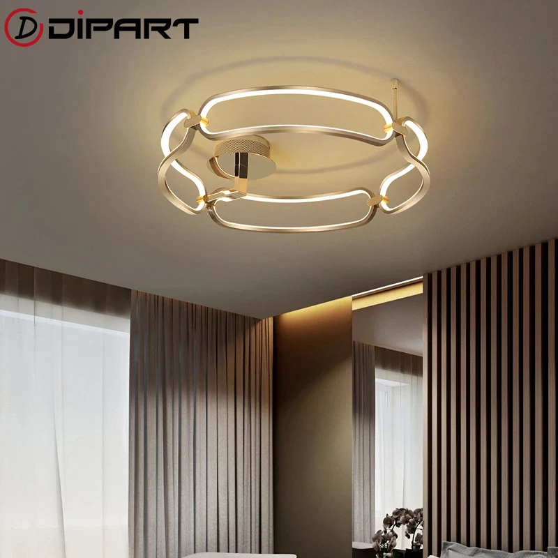 

Modern Led Ceiling Lights For Kids room Living room Nordic Gold Bedroom Lamp Aluminum Kitchen Lighting Ceiling Lamp Dimmable