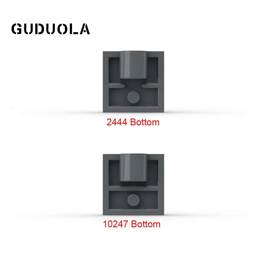Специальная пластина Guduola 2x2 с отверстием без крестовой опоры 2444, блок подшипниковой пластины, детали MOC, 50 шт./лот