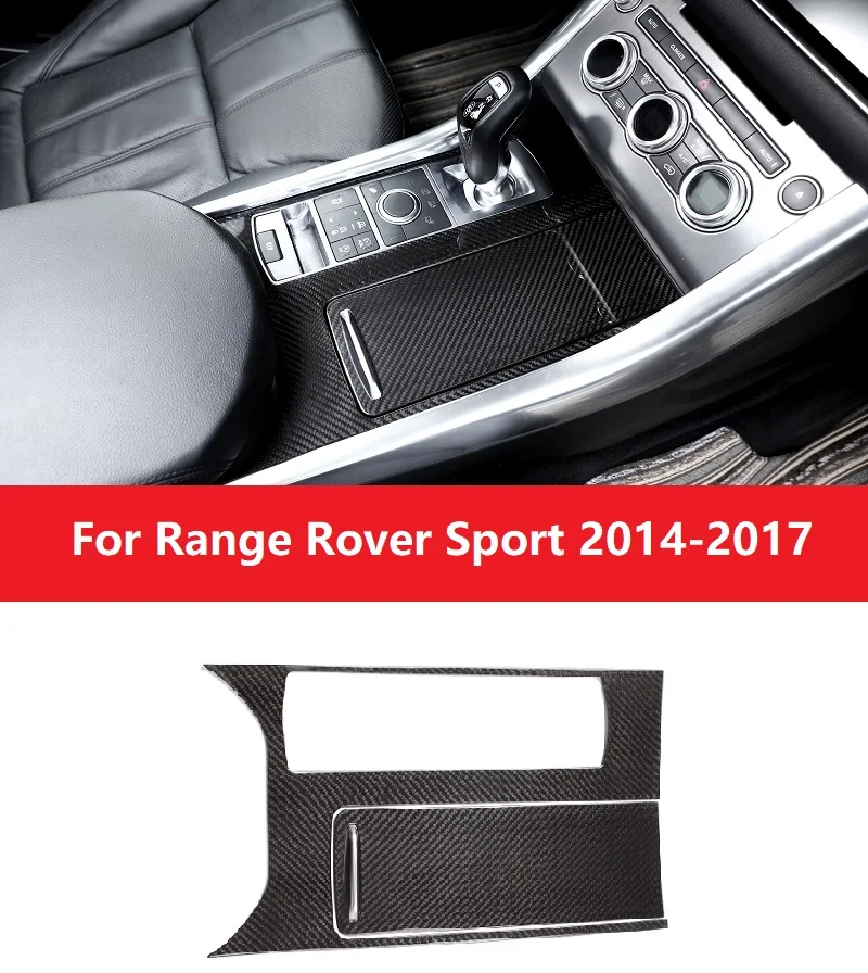 

Dry Carbon Fiber Car Interior Center Console Panel Cover Fit For Range Rover Sport 2014-2017 Car Accessories