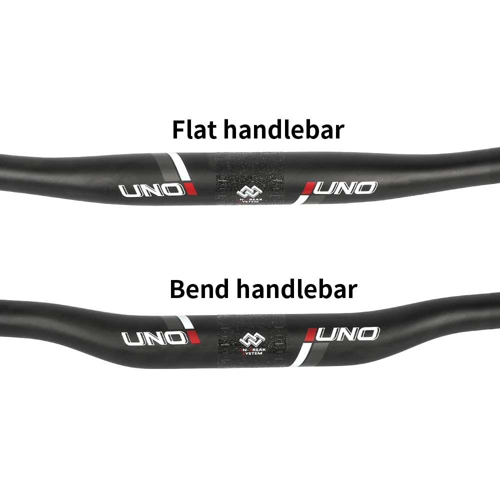 UNO Mountain Bike Handlebar Full Carbon Fibre MTB Handlebar 31.8mm 9 Degree Bicycle Flat Bent Bar 760/780/800mm Cycling Parts