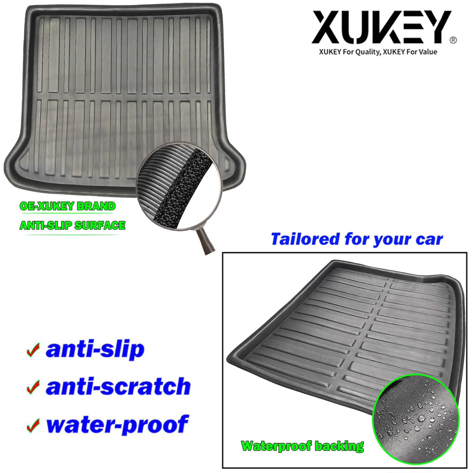 Xukey Tailored Rear Trunk Cargo Mat Floor Tray For Mazda CX-30 CX30 2019 2020 2021 Boot Liner Waterproof Protective Mud Kick Pad