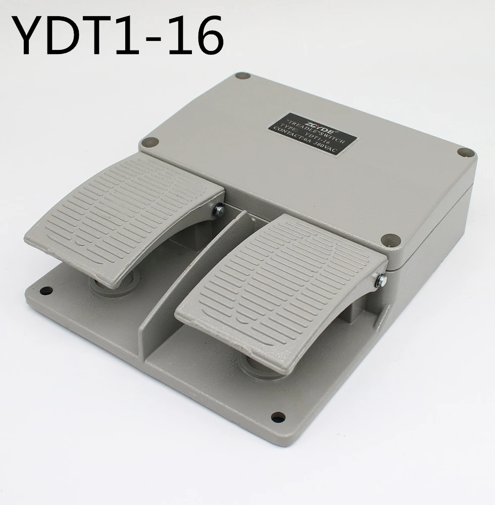 YDT1-16 AC 380V 6A aluminum double with KH9011 core silver point foot pedal switch MD6-L02