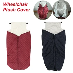 Plush Lined Waterproof Wheelchair Warmer Blanket Cover for Old Man Patients Zipper Wheelchair Cove 132 x 65 cm