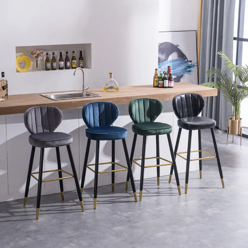 Modern Bar Stool Chair Minimalist Bar Stools High Stools Coffee Shop High Bar Chairs Light Luxury Bar Front Desk Chair Barstools