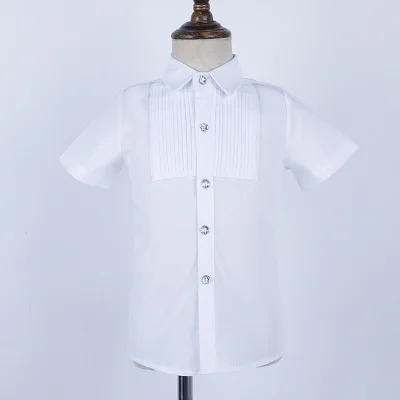 Boys Girls Summer Short sleeve Shirt School Kids Party Dress Shirts Kids boys birthday Formal Performance Blouse Shirts