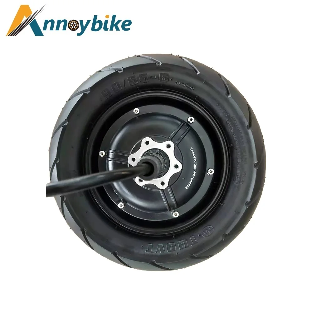 10 inch Single Shaft Vacuum Tire Karting Motor 48v 350w 500w 600w 800w 1000w High Power Wide Tire Brushless Hub Motor Wide Tyre